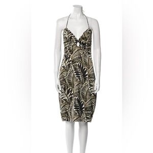 NWOT-Christian Lacroix Black and White Resort halter dress